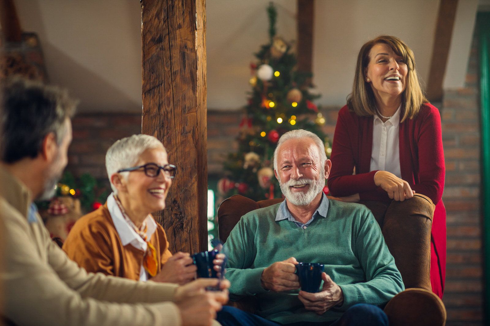 Seniors enjoying holiday